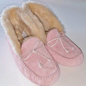 UGG Alena Pink Moccasin Slippers Womens Size 11